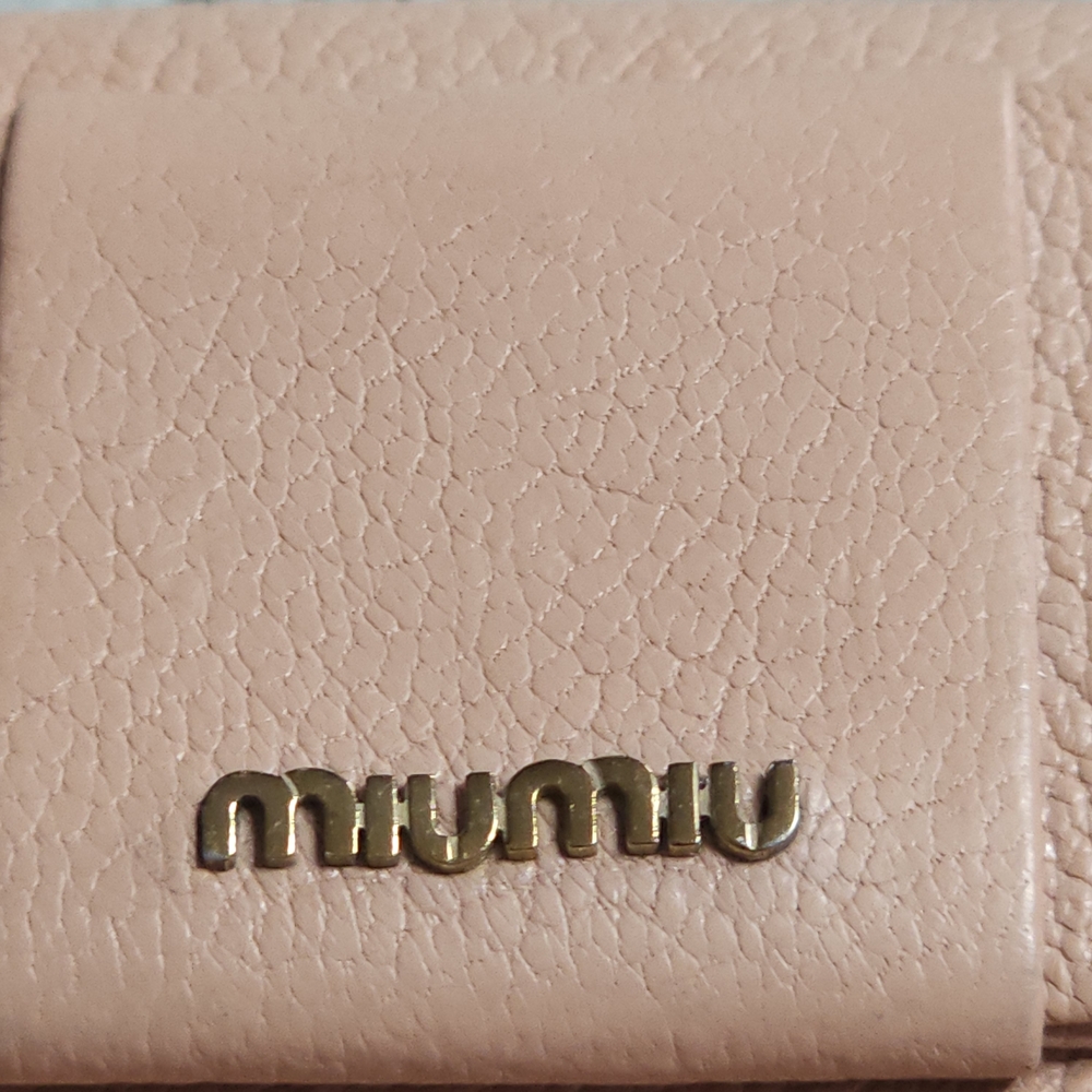 **Authentic**Miu Miu Trifold Wallet Madras Fiocco Orchidea - Very Good Condition - Picture 9 of 16